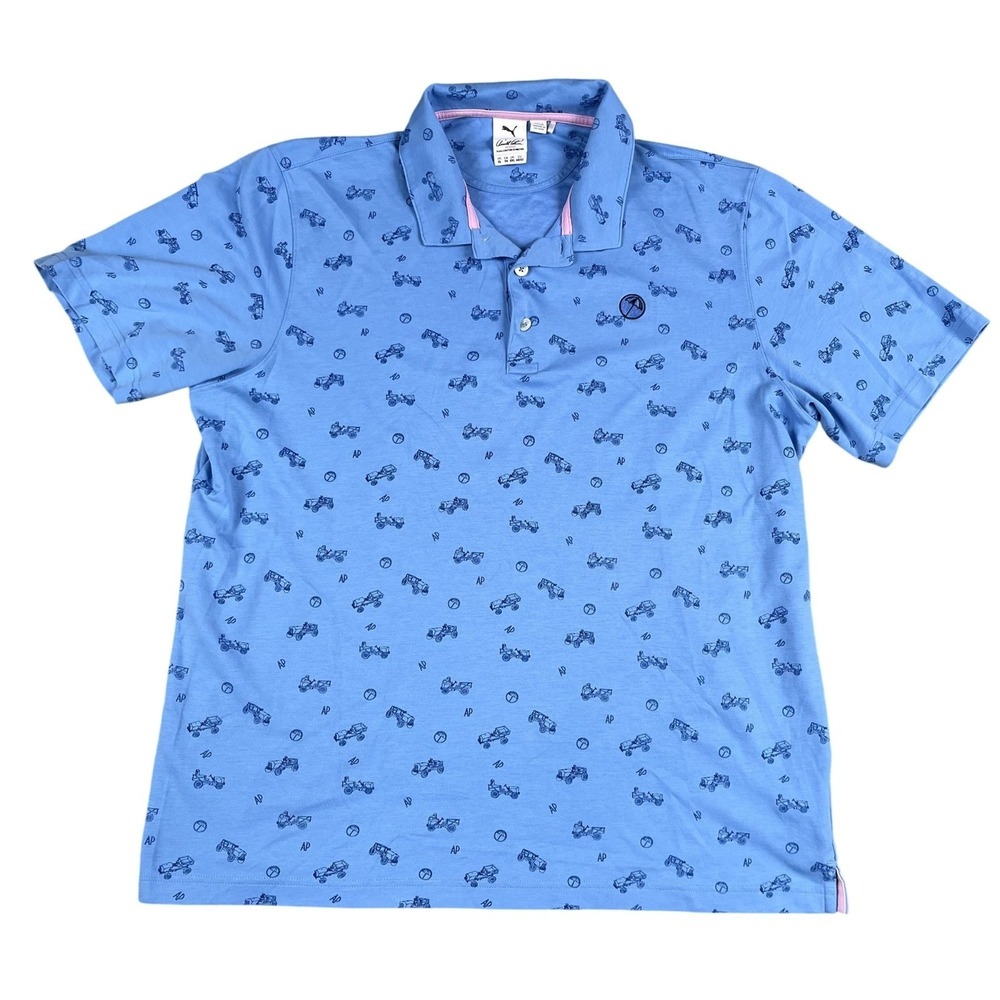 Puma x Arnold Palmer Polo Shirt Mens XL AP Best Friend Gold‎  Golf